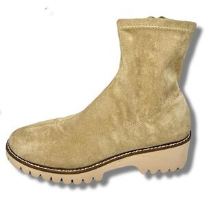 Matisse Lug Sole Platform Tan Ankle Sock Boots